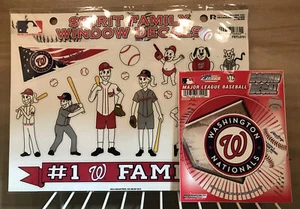 MLB Washington National Family Spirit Window Decals With Bonus Decal - Picture 1 of 3