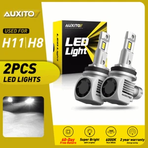 AUXITO H11 H9 Headlight LED Bulbs Low Beam Super Bright 6000K Xenon White CANBUS - Picture 1 of 12
