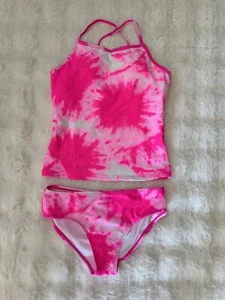 Kanu Surf Girls' Melanie Beach Sport 2-pc UPF 50+ Banded Tankini Sz 14 - Picture 1 of 6