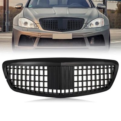 Решетка MB для 2007-09 Mercedes-Benz S-класса W221 S550 S63 S450 глянцевая черная - Изображение 1 из 4