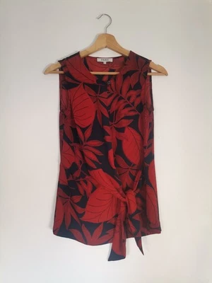 Farhi от Nicole Farhi печать листа передний галстук деталь размер 8 - Изображение 1 из 2