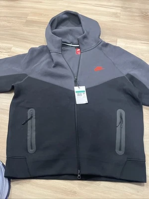 Nike Sportswear Tech Fleece Hoodie Mens Size XL Dark Smoke Gray Black FB7921-013 - Image 1 of 4