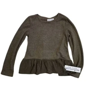 Ten Sixty Sherman girls Toddlers Ruffle Back & Hem Long Sleeve In Olive 2T $17 - Picture 1 of 4