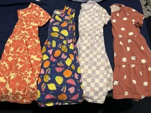 Set Of 4- Girls Summer Cotton Dresses Size 4T - Picture 1 of 5