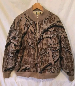 Chaqueta de Colección Cabela's Para Hombres Camuflada Lana Y Sherpa Forrada con Cremallera Peso Pesado - Imagen 1 de 17