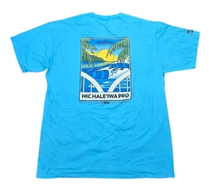 Men's HIC Haleiwa Pro WSL North Shore Oahu 2023 Size XL Blue T-Shirt - Picture 1 of 10