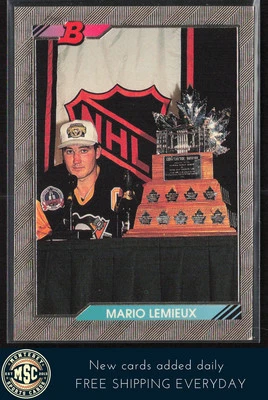Mario Lemieux 1992-93 Bowman #440 Pittsburgh Penguins - Image 1 of 2
