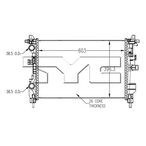 Radiador para Jeep Renegade 15-16 2,4 L L4 tipo 1 automático fila única - Imagen 1 de 1