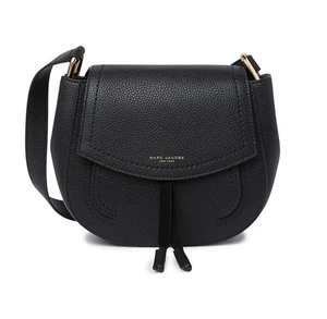 NWT MARC JACOBS MAVERICK SADDLE PEBBLED LEATHER CROSSBODY BLACK - Picture 1 of 18