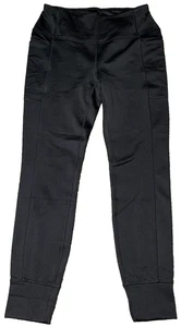 Spyder Active Women’s Fleece Lined Leggings M Black Stretch Jogger Warm Pants - Picture 1 of 8