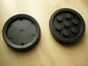 Auflageteller Gummiteller Gummiauflage Platte rubber Pad Nußbaum ESL Eurolift SL - Picture 1 of 6
