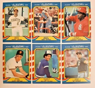 1987 Fleer Limited Edition   Baseball Singles   You Pick One - Image 1 of 3