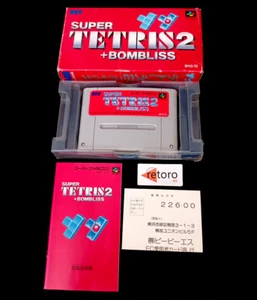 SUPER TETRIS 2 + BOMBLISS Super Famicom Nintendo SNES SFC JAP Complete - Picture 1 of 4