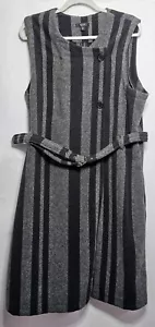 Vera Wang Women's Sleeveless Belted Striped Dress XXL Designer Apparel Fashion - Picture 1 of 4