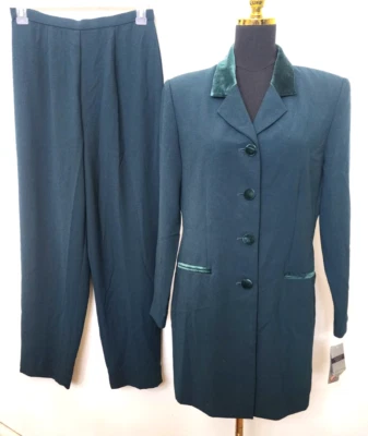 Traje Pantalones AMANDA SMITH Para Mujer Verde 2 Piezas Talla 14 Nuevo con Etiquetas Negocios Carrera Oficina Foto 1 de 4
