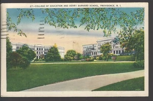 College of Education & Henry Barnard School, Providence RI ~ 1937 LINEN - Picture 1 of 2