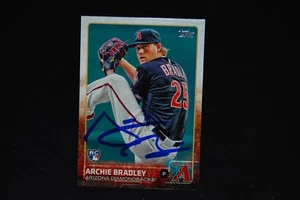 ARCHIE BRADLEY 2015 TOPPS SIGNED BASEBALL CARD SP #519 AUTO ARIZONA DIAMONDBACKS - Picture 1 of 2