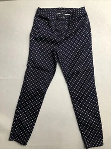 Needle & Cloth Womens Blue White Dots “Skinny Ankle” Jeans Pants Soft Stretch 10 - Picture 1 of 9
