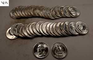 (40) Rollo de cuarto de dólar Washington 1944-D - gema BU++ --- 40 monedas - 90 % plata - Imagen 1 de 4