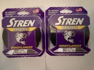 2 Spools Stren Monofilament Fishing Line 17 Lb Test 330 Yards Lo-Vis Green ~ New - Bild 1 von 1