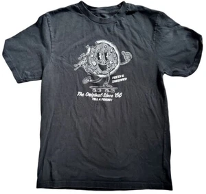 Vans Black Off The Wall Skateboarding Pizza Classic Fit Cotton T Shirt Youth L - Picture 1 of 5