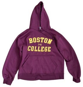 Boston College Under Armour Hoodie Burgundy and Gold Size L - Picture 1 of 4
