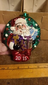 Christopher Radko 2015 Santa Claus Christmas Glass Ornament pics - Picture 1 of 3