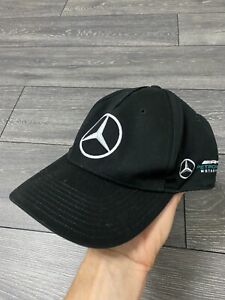 AMG PETRONAS MOTORSPORT MERCEDES BENZ HAT STRAPBACK OSFA CAP BLACK ORIGINAL RARE