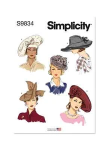 Simplicity Misses Hats in Five Styles Sewing Pattern S9834 OS - Picture 1 of 1