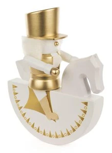 Little Rider Nutcracker Hussar White/Gold Exclusive Height Approx 24.86cm NEW Wooden Figure - Picture 1 of 1