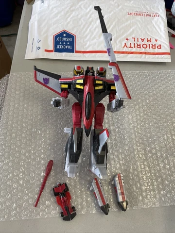 2002 Transformers Armada Starscream w Swindle Figure Mini-con *Missing 1 Missile Cover