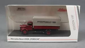 SCHUCO 452667800 /266 7800 H0,1:87 Mercedes L3500 plataforma "PORSCHE" ¡MERCANCÍA NUEVA! - Imagen 1 de 3