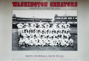 Washington Senators Poster    1954 Griffith Stadium    Bring Baseball Back to DC - Picture 1 of 7