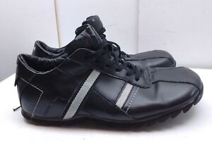 Steve Madden Remie Black Leather Fashion Sneaker Lace Up Casual Men's Shoes 10.5