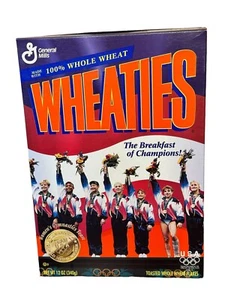 Vtg Wheaties Collectible Cereal Box 1996 Women’s Gymnastics Team Empty/Resealed - Picture 1 of 7