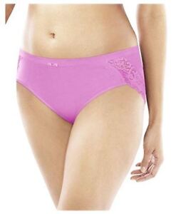 Bali Cotton Desire Hipster Panty w Lace DFCD63 CD63 Pink Quartz, 6 M, FREE S&H