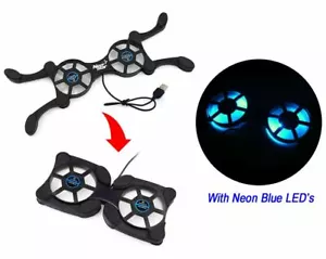 Sony PlayStation: 2,3,4,5 - Cooling Stand/Pad With Ultra-Blue LED Vortex® Fans - Picture 1 of 6