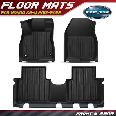 Alfombrillas negras delanteras y traseras 3 piezas para Honda CR-V 2017 2018 2019 2020-2022 Foto 1 de 4