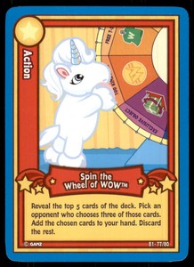 2007 Ganz Webkinz Series 1 Card Spin The Wheel of WOW #77