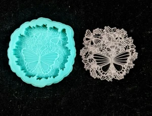 Stampo in silicone lucido FARFALLA fiori giardino inciso - resina artigianale fai da te lucido fai da te - Foto 1 di 3