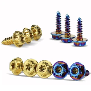 Titanium screws Inner Torx head Flange Self Tapper screws M4.M5 x15mm Gold/Blue - Picture 1 of 10