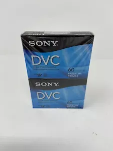 Sony DVC Premium Digital Video Cassette Pack of 2 DVM60PRR/ New Sealed Mini DVC - Picture 1 of 2