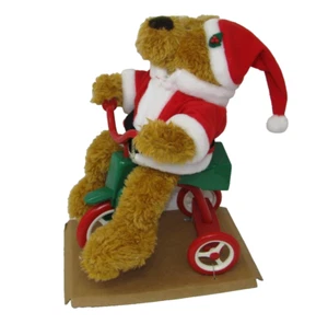 NEW Avon Musical Santa Cycling Teddy Bear on Tricycle, No Box 1997 - Picture 1 of 3