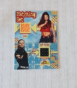 2001 Fleer WWF Ultimate Diva Matching Set Relic Shirt LITA Dual JEFF HARDY WWE - Picture 1 of 1