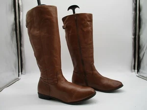 Aldo braune halbhohe Damenreiterstiefel aus Leder mit Reißverschluss Größe 6,5 - Bild 1 von 12