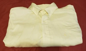 LARGE POLO Ralph Lauren GELB Langarm Hemd mit Knöpfen Herren 34/35 - 16 1/2 L - Bild 1 von 6