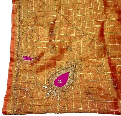 Тяжелый винтажный золотой ткани Dupatta золотой вышитый длинный украл надежном шарф хиджаб - Изображение 1 из 4