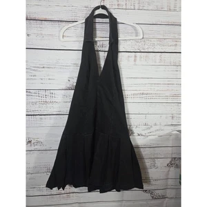 Love Fire black pleated vintage black mini dress size small NWT - Picture 1 of 4