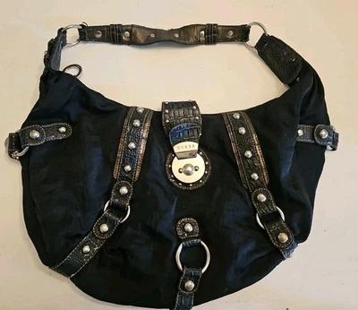 Authentic Vintage GUESS black cloth  shoulder bag Y2K - Image 1 of 4