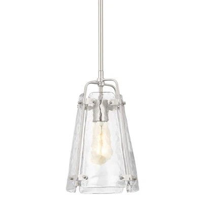 Home Decorators Collection Archdale 1-Light Brushed Nickel Mini-Pendant Light - Image 1 of 4